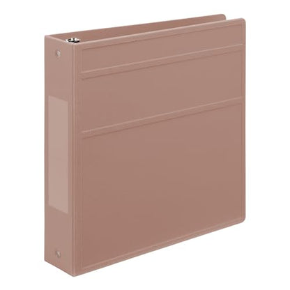 Carstens 2-Inch Heavy Duty 3-Ring Binder - Side Opening, Dusty Rose, Durable Plastic, No-Gap Rings, Waterproof Cover, No Pockets, Holds 300 US Letter Sheets, BPA-Free, Made in USA (2825-3R) Case of 16 - color: Mauve, size: Case of 16