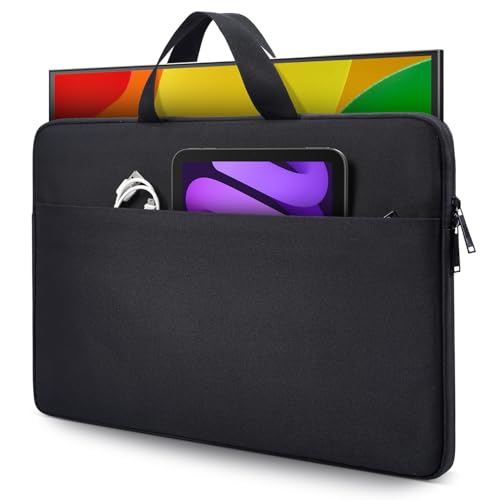 18.5 Inch Portable Monitor Case, Protective Carrying Sleeve for VisionOwl InnoView Upperizon Usparkle Ingnok iProda Motyeowe Cocopar HONGO, 18-18.5" Portable Monitor Carrying Computer Bag, Black - size: 18 Inch
