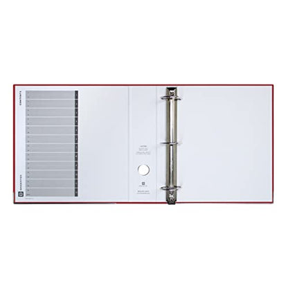 3-Ring Premium Binder - Brick Red, 3" Spine, by Bindertek | 525 Sheet Capacity, 2" D-Rings, Linen-Textured Covers, Steel Reinforced Edges, Spine Label Included - color: Brick Red, size: 3" Spine
