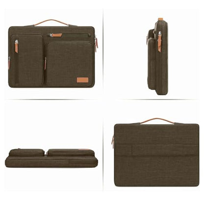 MOSISO 360 Protective Laptop Case 13 inch, 13 inch Laptop Sleeve Compatible with MacBook Air M5 M4 M3 M2 M1 2026-2018/Neo/Pro M2 M1, Side Open Carrying Case with 4 Zipper Pockets&Handle,Carob Brown - color: Carob Brown, size: 13 inch