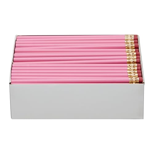 Pencil Guy Blank Round Pencils, Pink, 144 to a Box | Not Sharpened - color: Pink, size: 1 Count (Pack of 144), style: Not Sharpened