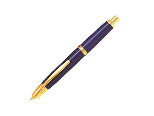 PILOT Vanishing Point Collection Refillable & Retractable Fountain Pen, Blue Barrel with Gold Accents, Blue Ink, Fine Nib (60166) - color: Blue/Gold, style: Fine Nib