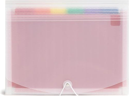 Smead Desktop Poly Expanding File Folder Organizer, Accordion File, Paper Document Storage, 24 Pockets, Flap and Cord Closure, Letter Size (70897) - size: Letter, style: 24 Pocket