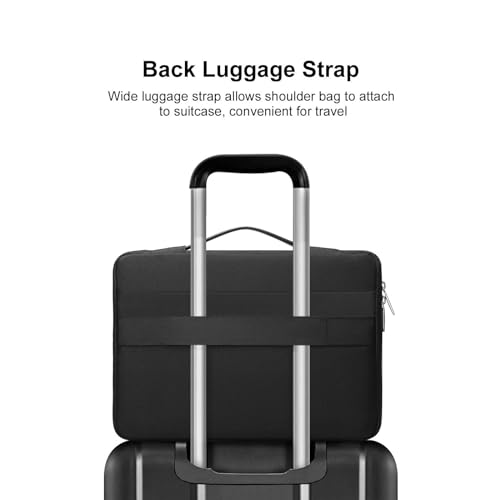 MOSISO 360 Protective Laptop Case 13.3 inch, 13-13.3 inch Laptop Sleeve | Compatible with MacBook Air/Pro 13 / Pro 14, HP Dell ASUS Lenovo,Side Open Bag with 2 Raised&1 Flapover Pockets, Black - color: Black, size: 13.3 inch