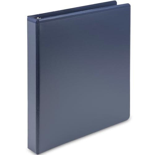 Samsill Plant Based Durable D-Ring Binders – 0.5 Inch 3 Ring Binder with 125 Sheet Capacity, Eco Friendly School and Office Supplies (Single, Indigo) - color: Indigo, size: 0.5-Inch, style: Single