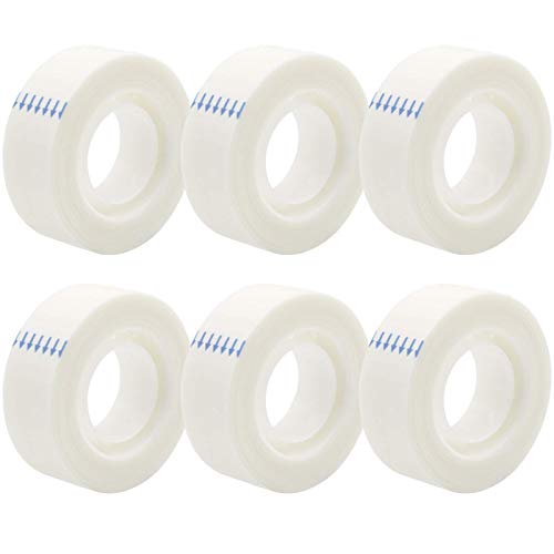 OWLKELA - 6 Rolls Matte Tape, Tape Refills for Dispenser, Invisible, Foggy Translucent Wrapping Tapes, All-Purpose Glossy Tapes for Office, Home, School, 0.7 in x 1000 Inches - size: 6 Pcs