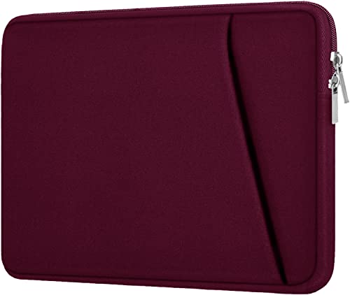 Laptop Sleeve Case 14 inch, Durable Carrying Bag Shockproof Protective Case Cover, Handbags Briefcase Laptop Bag Compatible with 14" MacBook Air/Pro HP Asus Lenovo Notebook Computer, Wine Red - color: Wine Red, size: 14 inch