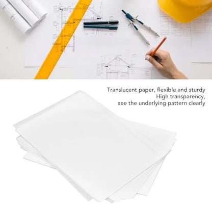 250 Sheets Tracing Paper, White Pattern Trace Paper Translucent Pattern Sheets Art Wrapping Vellum Page for Crafts Art, Drawing, Sketching (A5) - size: A5