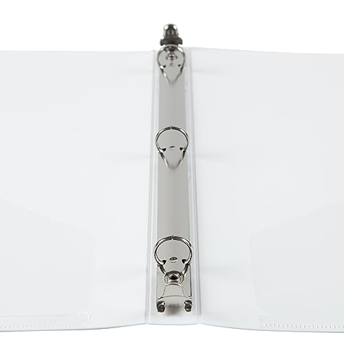 JAM PAPER Plastic 0.5 inch Binder - White 3 Ring Binder - Sold Individually - color: White, size: 0.5 inch