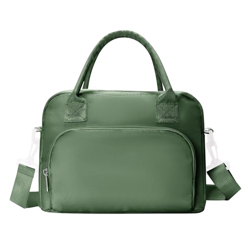 MEXS Insulated Lunch Bag for Women Men Large Reusable Lunch Box Adult Leakproof Portable Cooler Tote Bags for Work Picnic - color: Dark Green