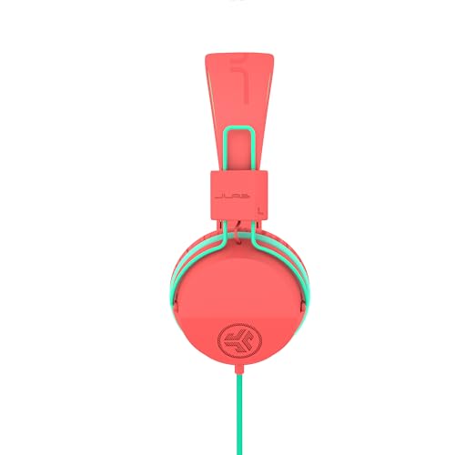 JLab JBuddies Studio on-Ear Kids Wired Headphones with mic, Volume Limiter, Foldable, Adjustable, Each - color: Peach, size: Headphones