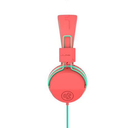JLab JBuddies Studio on-Ear Kids Wired Headphones with mic, Volume Limiter, Foldable, Adjustable, Each - color: Peach, size: Headphones