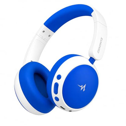Kids Wireless Headphones with Active Noise Cancelling, 58H Playtime, Bluetooth 6.0, Safe Volume, Foldable Over-Ear Wireless Headset with 3.5mm Wired Option for iPad/Tablet,School,Travel - color: Blue