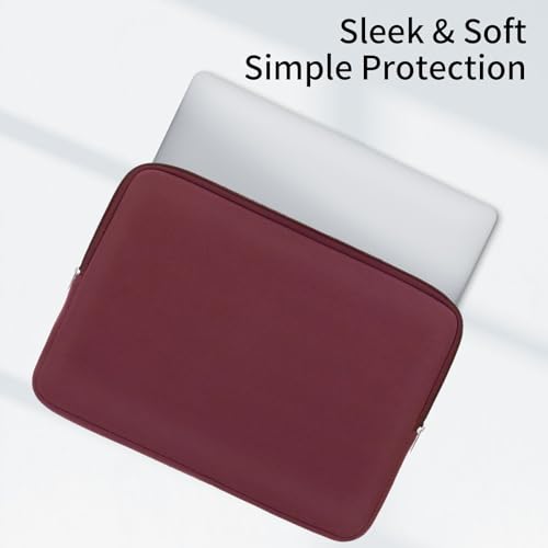 RAINYEAR 13 Inch Laptop Sleeve Compatible with 13.3" MacBook Air/Pro M1 M2 M3 M4 M5 A3449 A3240 A3113 A2681 A2338 Carrying Computer Bag Protective Cover Case (Red) - color: Red, size: 13"