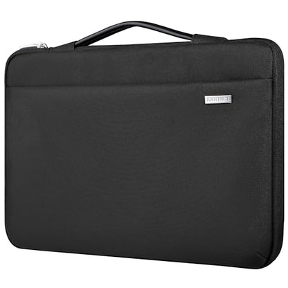 LANDICI 360°Laptop Sleeve Case 13 13.6 Inch Compatible with MacBook Air 13 M1/M2/M3/M4 2020-2025, MacBook Pro 13/14, IPad Air/Pro 13, Waterproof Computer Bag Cover with Handle, Black - color: New Black, size: 12.6-13.6 inch