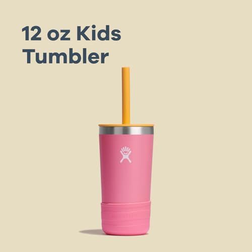 Hydro Flask Kids 12 Oz Tumbler with Lid and Straw for School - Insulated Stainless Steel in Coconut Cream - color: COCONUT