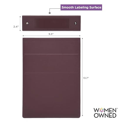 Carstens 2-Inch Heavy Duty 3-Ring Binder - Top Opening, Plum, Durable Plastic, No-Gap Rings, Waterproof Cover, No Pockets, Holds 300 US Letter Sheets, BPA-Free, Made in USA (5873-3R), Case of 16 - color: Mulberry, size: Case of 16