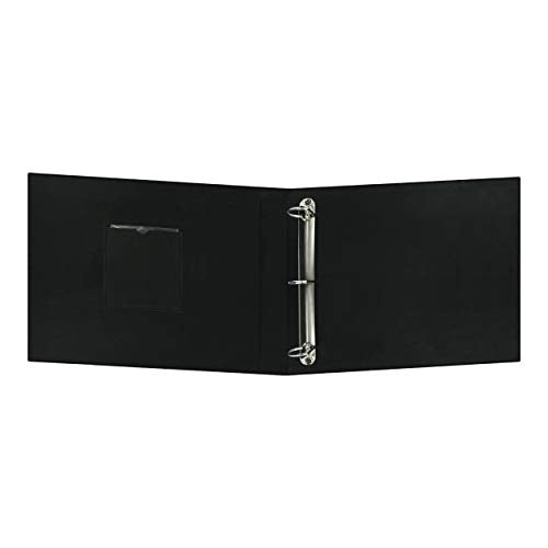 Pioneer T12CBF-BK 12-Inch by 12-Inch Fabric 3-Ring Binder Album with Window, Black - color: Deep Black, size: 12"x12"