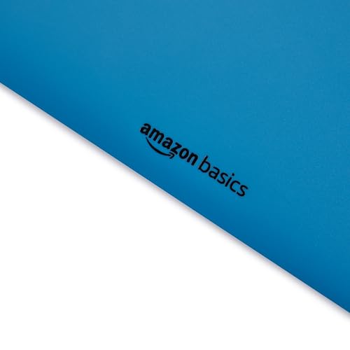 Amazon Basics Heavy Duty Plastic Folders with 2 Pockets for Letter Size Paper, Red and Blue, 2-Pack - size: 2-Pack, style: 2 Pockets