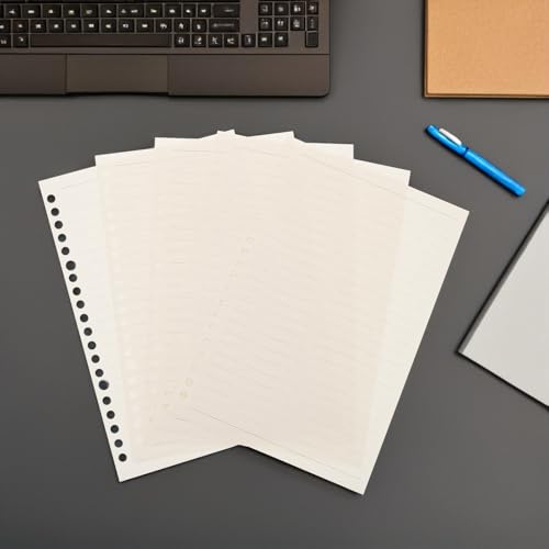 SEWACC A5 Lined Journal Refill Paper 60 Sheets Thick Loose Leaf Binder Inserts College Ruled Planner Filler for Organizer Notebook Office Use