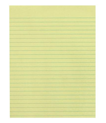 School Smart Composition Paper, No Margin, 8 x 10-1/2 Inches, Yellow, 500 Sheets