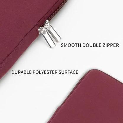 RAINYEAR 15 Inch Laptop Sleeve Protective Case Cover with Accessories Pouch, Compatible with 15.4" MacBook Pro/Air A3448 A3241 A2941 A3114 A1938 A1707 A1990 (Red, Upgraded Version) - color: Red(upgraded Version), size: 15"-15.4"