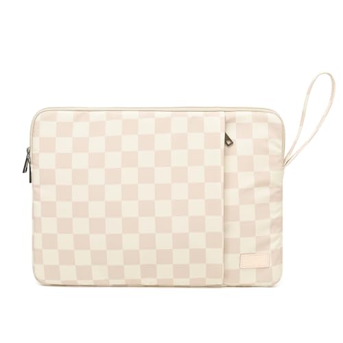 Laptop Sleeve 13.3 inch14 Inch, 15.6inchWater Resistant Traveling Computer Cover with Handle, Shockproof Protective Carrying Laptop Case (Y8-Khaki Checker, 16 inch) - color: Y8-Khaki Checker, size: 16 inch