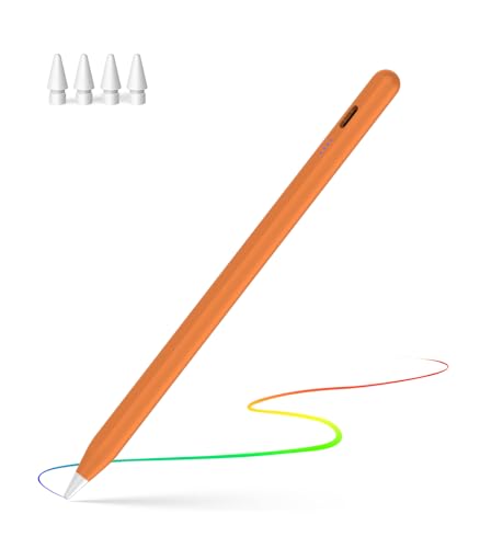 CMARS Pen for iPad 11th 10th Gen, Fast Charge for Pad Pencil with Palm Rejection, Digital Pen for 2018-2026 Apple iPad 6-11th Gen/A16, Pro 13"/12.9"/11”/M4/M5, Air 3/4/5/M2/M3/M4, Mini 5/6 Orange - color: Orange