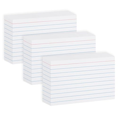 White 5x8 Index Cards Single Sided Ruled 300PCS Goefun | Flashcards, Notecards for Studying, Recipes, Memo Cards, Office, Supply, DIY, Presentation - color: white, size: 5x8-300 pack