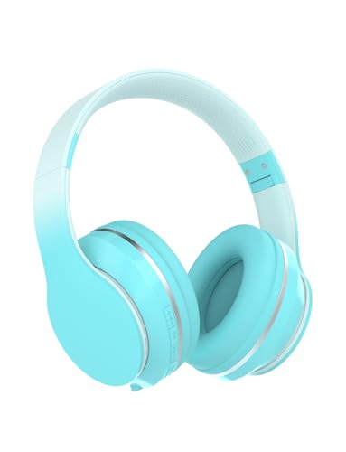Bluetooth Kids Headphones,Wireless Kids Headphones Over Ear with Microphones,Stereo Sound ,10H Playtime, Foldable&Adjustable Children Headphone,Bluetooth Headset for Adults,School (Green) - color: Green