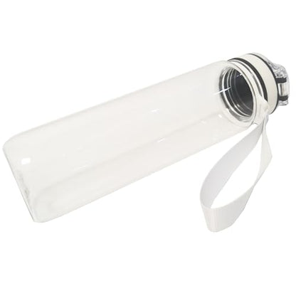 Clear Plastic Water Bottle | No Markings 32oz Chug Lid Sports Water Bottle | Leak Proof Re-Usable Flip Top Plastic Drinks Bottles for School, Office, Gym, Cycling, Exams (Clear-32oz) - color: Clear-32oz