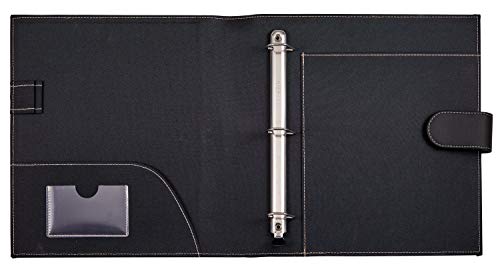 It's Academic Executive Faux Leather Portfolio Folder, Black - color: Black, style: 11.5" x 12"