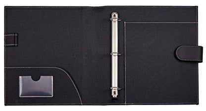 It's Academic Executive Faux Leather Portfolio Folder, Black - color: Black, style: 11.5" x 12"