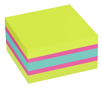 Post-it Super Sticky Notes, 3 in x 3 in, 1 Cube, 2X the Sticking Power, Bright Colors, Recyclable (2027-SSGFA) (Pack of 2) - size: 3" x 3" (Pack of 2)