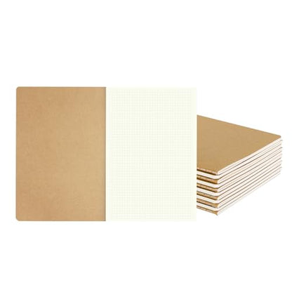 zmybcpack 12 Pack Graph Paper Notebook Journal Notebook Square Grid Paper Notebook for Travelers, Students, Office - Subject Notebooks - A5 Size, 8.26”x5.5”, 64 Square Grid Pages/32 Sheets - size: 8.2 x 5.5"(12pack graph)