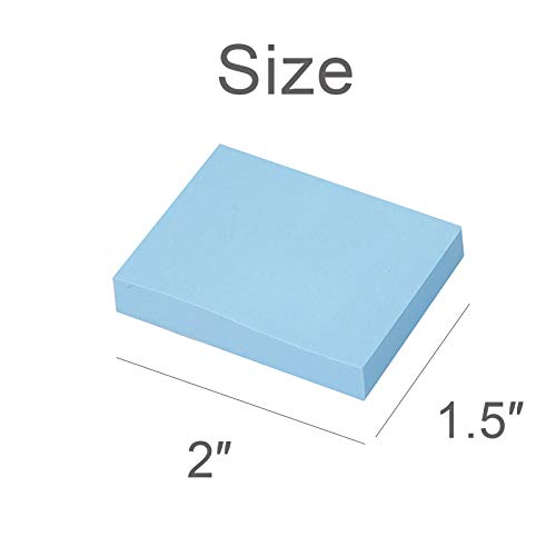 Vanpad Sticky Notes 1.5x2 Inches,48 Pads, Light Colors Self-Stick Pads,75 Sheets/Pad