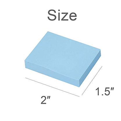 Vanpad Sticky Notes 1.5x2 Inches,48 Pads, Light Colors Self-Stick Pads,75 Sheets/Pad