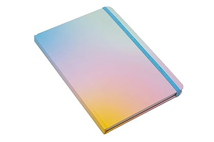 Beatrix & Luca College Ruled Notebook - A5 Journal – Lay Flat with Bookmark and Elastic Band - 160-Pages – 100 GSM Paper - Composition or Diary – Lined Pages - color: pastel gradient