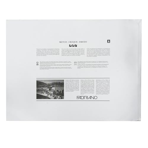 Fabriano 1264 Sketch Pad, 18" x 24", Glue Bound, 60 lb., 3-Pack