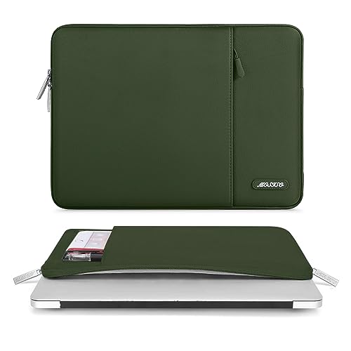 MOSISO Laptop Case 13.3 inch, 13-13.3 inch Laptop Sleeve Compatible with MacBook Air/Pro 13/Pro 14 M5 M4 M3 M2 M1, HP Dell ASUS Lenovo,Polyester Vertical Computer Sleeve Bag with Pocket, Army Green - color: Army Green, size: 13.3 inch