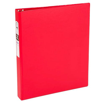 Avery Standard 3 Ring Binder, 1" Round Rings, 175-Sheet Capacity, 1.4 Inch Wide Spine, 1 Red Binder, Ideal for Lightweight Organization and Occasional Referencing (03310) - style: 1 Pack