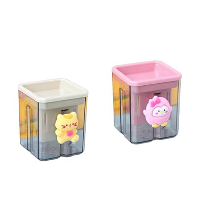 2PCS Pencil Sharpener 2PCS Pencil Sharpener, Lip Liner Sharpener, sharpened Pencil, Children's Pencil, Office Supplies, School Supplies, School Halloween Gifts, Christmas Gifts (Butterfly) - style: Butterfly