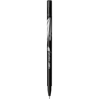 Bic Intensity 0.4 mm Fine Point Writing Felt Tip Pens (Pack of 12) 12 Black - color: Black