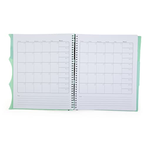 Mintra Office Durable PREMIUM Spiral Notebook (Sage Green, 3 Subject (8.5in x 11in)) - color: Sage Green, size: 3 Subject (8.5in x 11in)
