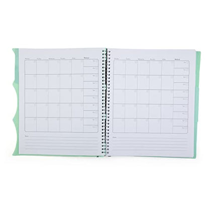 Mintra Office Durable PREMIUM Spiral Notebook (Sage Green, 3 Subject (8.5in x 11in)) - color: Sage Green, size: 3 Subject (8.5in x 11in)