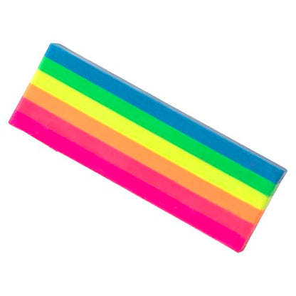 eeBoo: Jumbo Wax Crayon: Rainbow Fluorescent – 6 Vibrant Colors in One Chunky Crayon, 4" x 1.5" x 0.625" Block, Art & Coloring Supplies, Kids Ages 3+