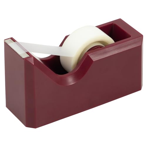 JAM PAPER Colorful Desk Tape Dispensers - Burgundy - Sold Individually - color: Burgundy, size: Pack of 1