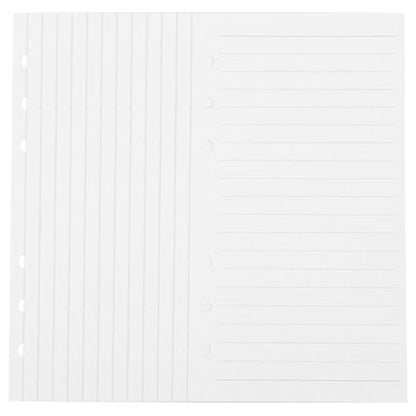 6-hole Planner Paper Refill A6 Lined Notebook Replacement Sheets 45 Pages College Ruled Loose Leaf Filler Paper for Binder School and Office Use
