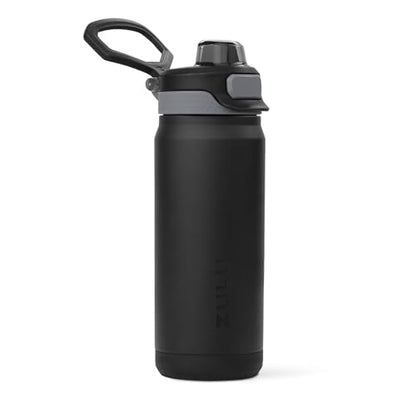 ZULU Powerfill Pro 18oz Kids Stainless Steel Water Bottle with Quick Fill Lid, Triple Wall Vacuum Insulated, Leak Proof Locking Lid, Sip & Chug, Reusable, BPA Free, Dishwasher Safe, Tonal Black - color: Tonal Black