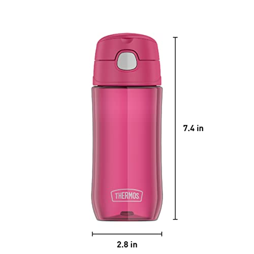 THERMOS FUNTAINER 16 Ounce Plastic Hydration Bottle with Spout, Raspberry - color: Raspberry